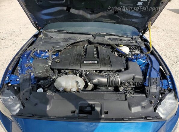 1FA6P8CF5N5133437 2022 FORD MUSTANG Синий Вид подкапотного пространства