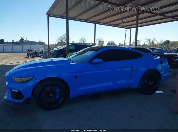 1FA6P8CF6H5292164 2017 FORD MUSTANG Синий Панорамный вид салона 360°