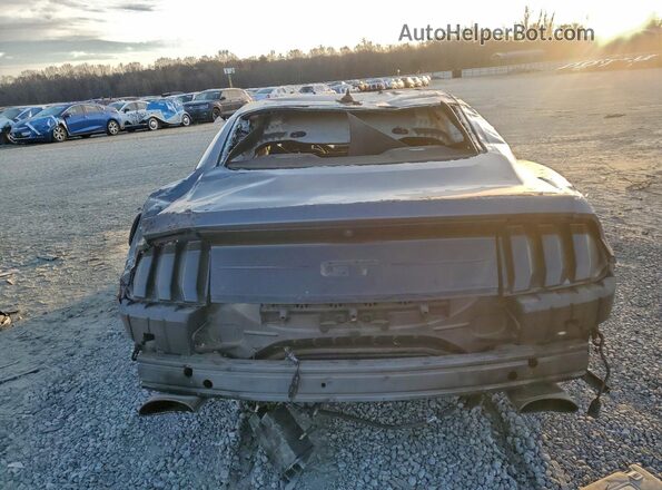 1FA6P8CF8M5149274 2021 FORD MUSTANG Серый Вид сзади
