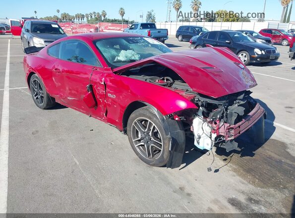 1FA6P8CFXM5157358 2021 FORD MUSTANG Красный Передняя правая четверть