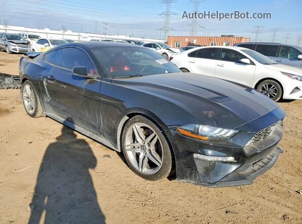 1FA6P8TH2K5130296 2019 FORD MUSTANG Black Передня права чверть