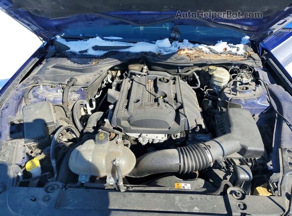 1FA6P8TH5G5312324 2016 FORD MUSTANG Синий Вид задней части салона
