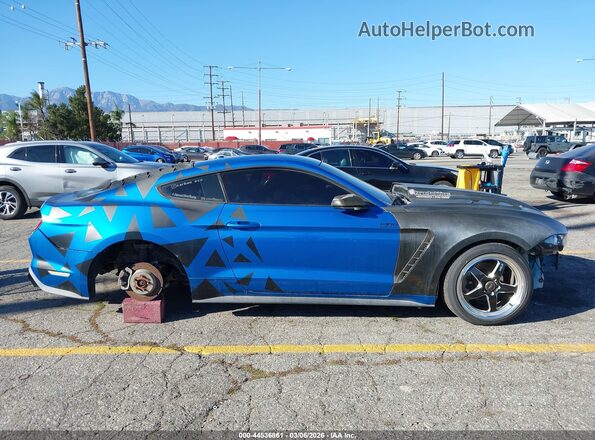 1FA6P8TH7K5143769 2019 FORD MUSTANG Синий Панорамный вид салона 360°