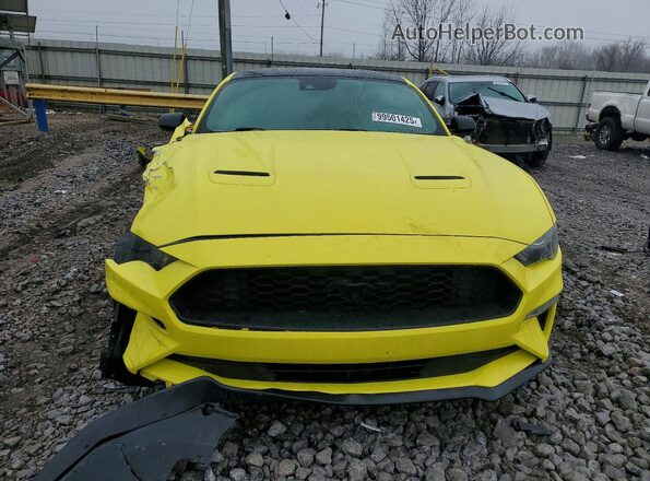1FA6P8THXM5113930 2021 FORD MUSTANG Yellow Front view