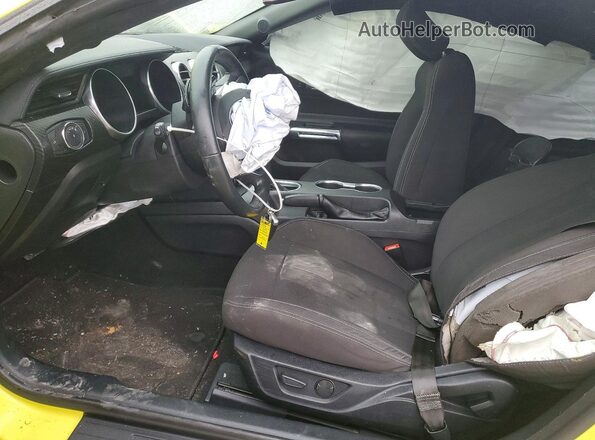 1FA6P8THXM5113930 2021 FORD MUSTANG Yellow Front interior view