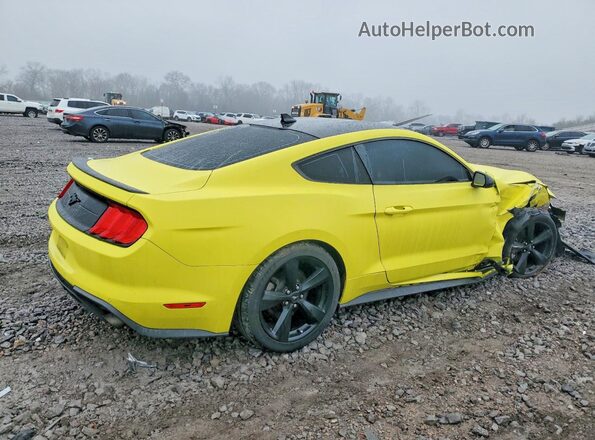 1FA6P8THXM5113930 2021 FORD MUSTANG Yellow Rear right