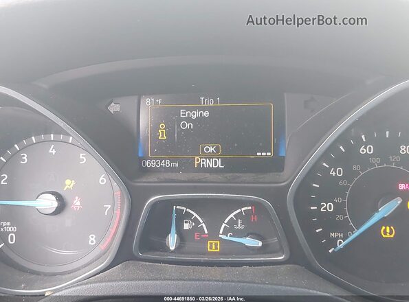 1FADP3F27HL304904 2017 FORD FOCUS Gray 