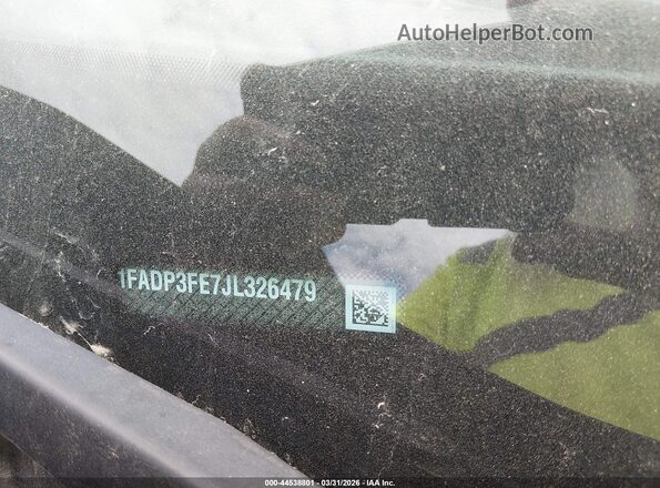 1FADP3FE7JL326479 2018 FORD FOCUS Black Widok komory silnika