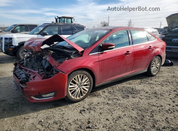 1FADP3J27GL337519 2016 FORD FOCUS Бордовый Передняя левая четверть