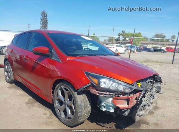 1FADP3L90JL289959 2018 FORD FOCUS ST Оранжевый Передняя правая четверть