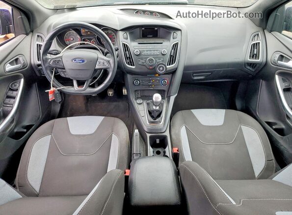 1FADP3L96HL240906 2017 FORD FOCUS Синий Вид панели приборов