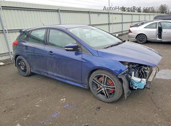 1FADP3L96HL240906 2017 FORD FOCUS Синий Передняя правая четверть