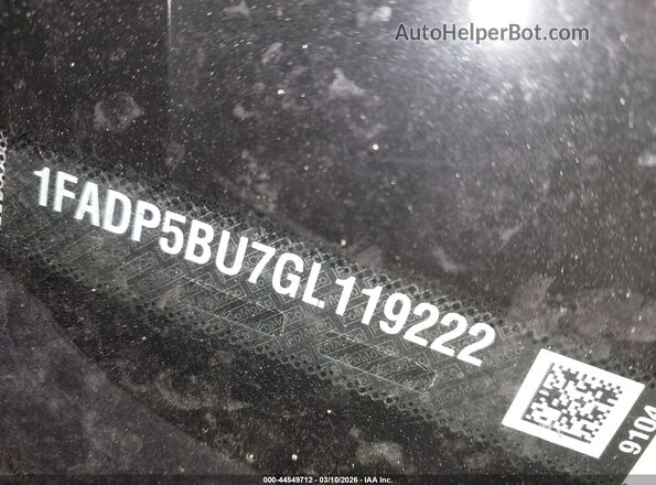 1FADP5BU7GL119222 2016 FORD C-MAX HYBRID Белый Вид подкапотного пространства