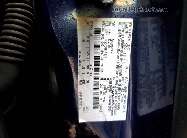 1FADP5BU9GL108660 2016 FORD C-MAX Синий Вид подкапотного пространства