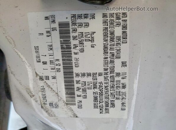 1FADP5BUXGL120414 2016 FORD C-MAX Белый Вид подкапотного пространства