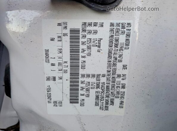 1FADP5CU5GL111327 2016 FORD C-MAX Белый Вид подкапотного пространства
