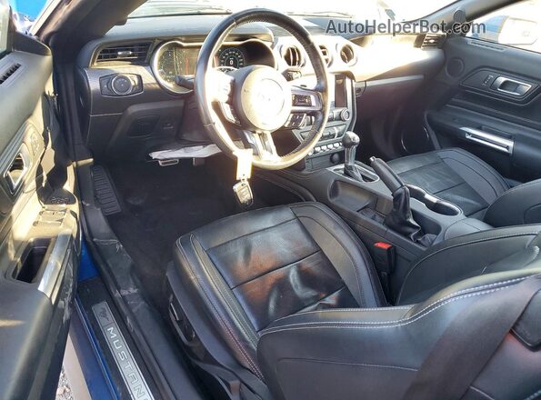 1FATP8FF1K5100493 2019 FORD MUSTANG Blue Առջևի վահանակի տեսք