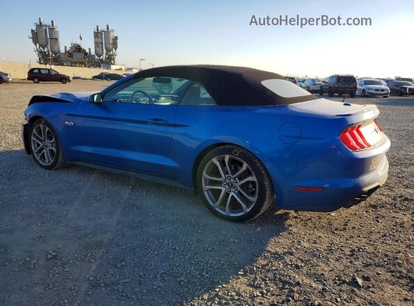 1FATP8FF1K5100493 2019 FORD MUSTANG Blue Հետևի ձախ