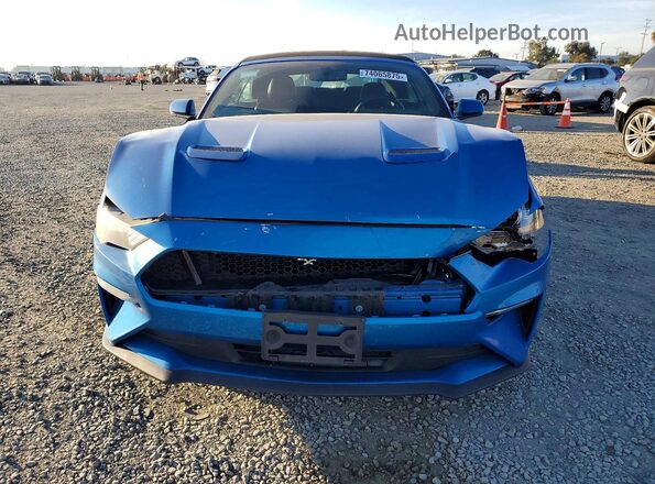 1FATP8FF1K5100493 2019 FORD MUSTANG Blue Դիմացի տեսք
