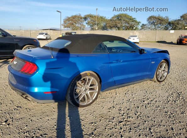 1FATP8FF1K5100493 2019 FORD MUSTANG Blue Հետևի աջ
