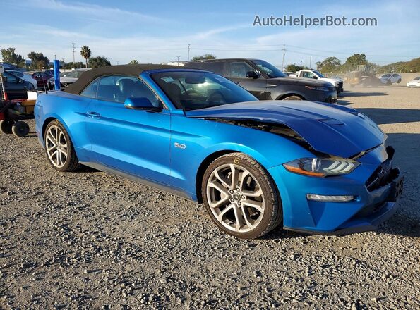 1FATP8FF1K5100493 2019 FORD MUSTANG Blue Առջևի աջ