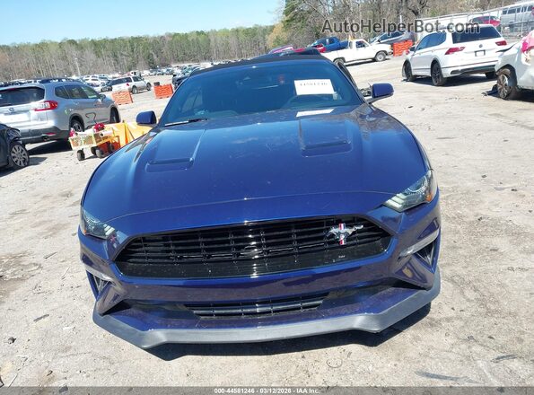 1FATP8FF4K5204945 2019 FORD MUSTANG Blue Instrument cluster view