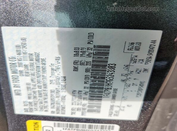 1FATP8UH2G5243383 2016 FORD MUSTANG Серый Вид подкапотного пространства