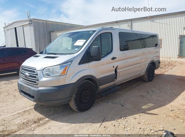 1FBZX2ZM7HKA55859 2017 FORD TRANSIT-350 Silver Առջևի ձախ երեք քառորդ տեսարան