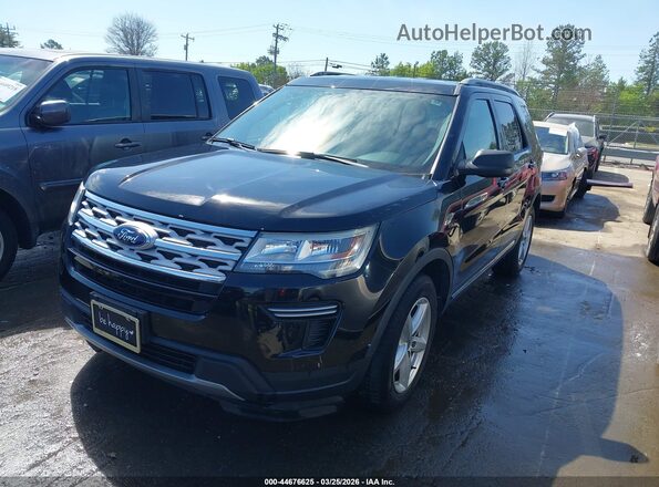 1FM5K7D84KGA36062 2019 FORD FORD EXPLORER Black წინა მარცხენა ხედი სამი მეოთხედიდან