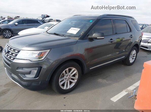 1FM5K7D86HGD97866 2017 FORD FORD EXPLORER Gray წინა მარცხენა ხედი სამი მეოთხედიდან