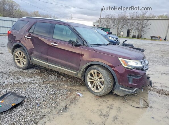 1FM5K7F85JGC63529 2018 FORD FORD EXPLORER Темно-бордовый Передняя правая четверть