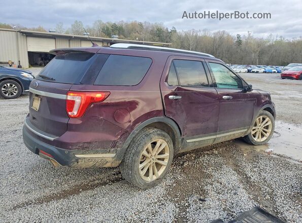 1FM5K7F85JGC63529 2018 FORD FORD EXPLORER Темно-бордовый Задняя правая четверть