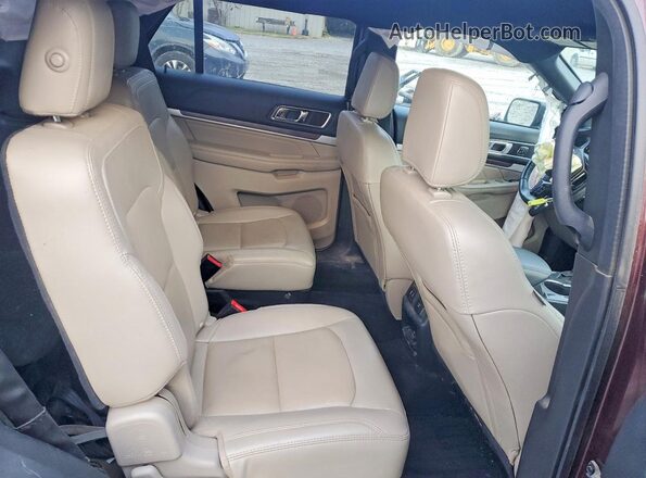 1FM5K7F85JGC63529 2018 FORD FORD EXPLORER Темно-бордовый Вид задних сидений