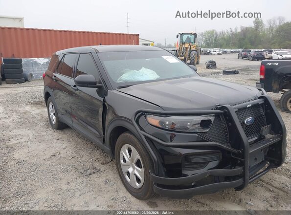 1FM5K8AC2MGC01351 2021 FORD POLICE INTERCEPTOR Black Դիմացի տեսք