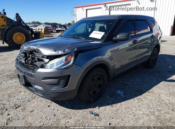 1FM5K8AR3KGA79438 2019 FORD POLICE INTERCEPTOR Серый Передняя левая четверть