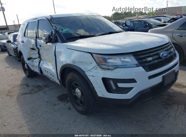 1FM5K8AR6KGA62519 2019 FORD POLICE INTERCEPTOR White Przód prawy