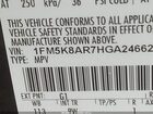 2017 Ford Utility Police Interceptor   Черный vin: 1FM5K8AR7HGA24662