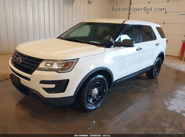 1FM5K8AR9GGC73382 2016 FORD UTILITY POLICE INTERCEPTOR Белый Передняя левая четверть