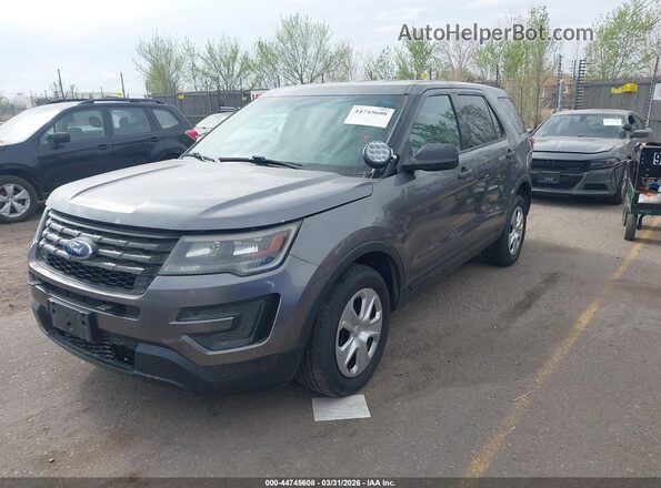 1FM5K8AR9GGC93471 2016 FORD UTILITY POLICE INTERCEPTOR Gray Przód lewy