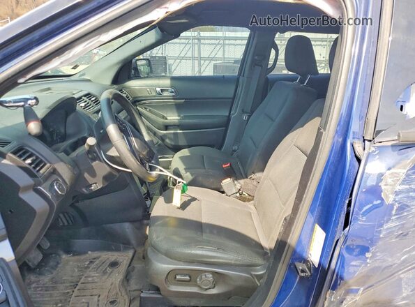 1FM5K8AT3KGA65132 2019 FORD FORD EXPLORER Синий Вид салона спереди
