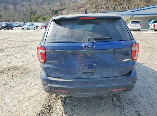 1FM5K8AT3KGA65132 2019 FORD FORD EXPLORER Синий Вид сзади