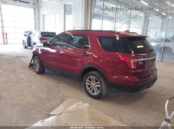 1FM5K8B82HGA54755 2017 FORD FORD EXPLORER Красный Задняя левая четверть