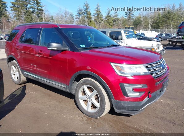 1FM5K8D83HGC30564 2017 FORD FORD EXPLORER Красный Передняя правая четверть