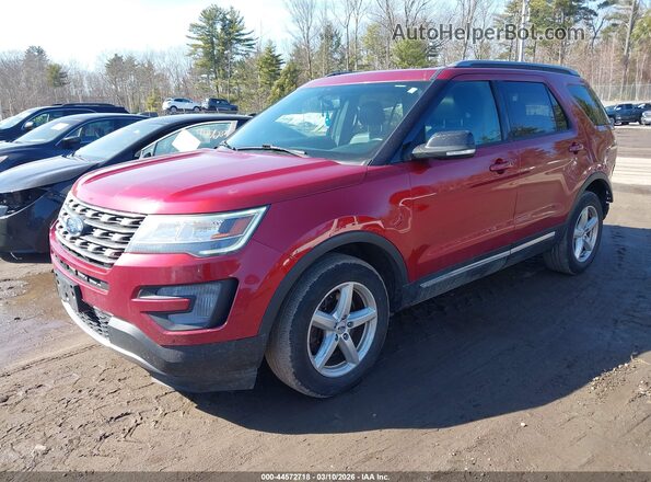 1FM5K8D83HGC30564 2017 FORD FORD EXPLORER Красный Передняя левая четверть