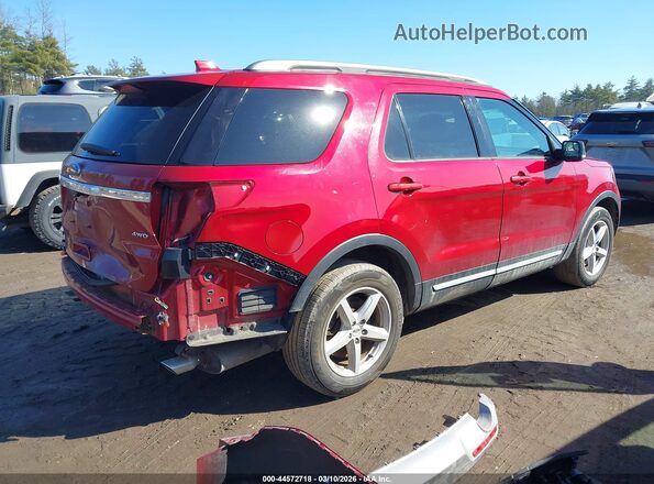 1FM5K8D83HGC30564 2017 FORD FORD EXPLORER Красный Задняя правая четверть