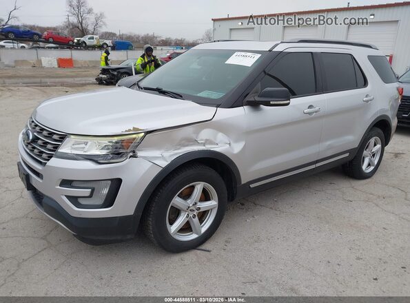 1FM5K8D84GGC31348 2016 FORD FORD EXPLORER Серебряный Передняя левая четверть