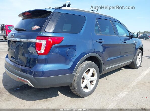 1FM5K8D84HGD33492 2017 FORD FORD EXPLORER Blue Trasero derecho