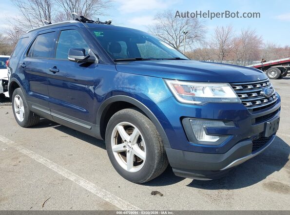 1FM5K8D84HGD33492 2017 FORD FORD EXPLORER Blue Delantero derecho