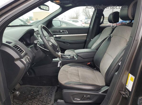 1FM5K8D85HGC19775 2017 FORD FORD EXPLORER Серый Вид салона спереди