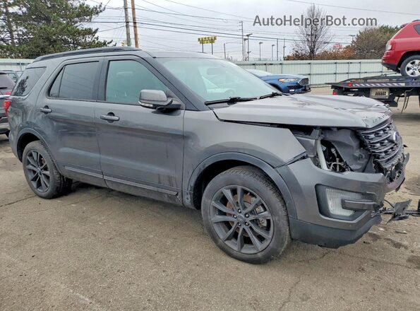 1FM5K8D85HGC19775 2017 FORD FORD EXPLORER Серый Передняя правая четверть